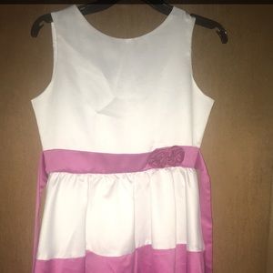 Cream/pink/fuchsia dress